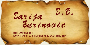 Darija Burinović vizit kartica
